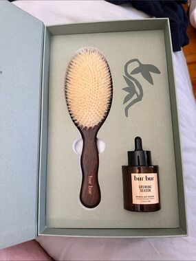 Burbur brush and oil  Set - ludmila brush and growing season oil
